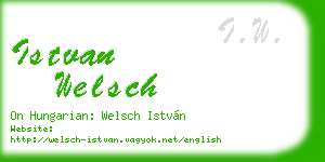 istvan welsch business card